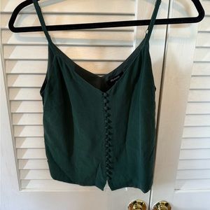 Madewell silk tank top green size 2